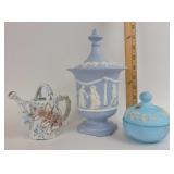 Wedgwood Style Urn, Westmoreland Powder Jar, Water