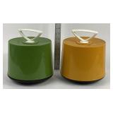 Pair Plastic Record Carriers + 45 RPM Records
