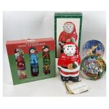 Solar LED Snowmen Decor, Christmas Cat Cookie Jar