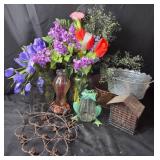 Decorative Floral Arrangements, Metal Accents