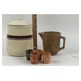 McCoy Canister, USA Pitcher, Mexican Shot Glasses
