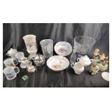 Porcelain Tableware, Glassware, Decorative Figures