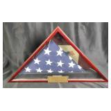 US Capitol Flown Flag in Wood Display Case