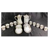 Nippon Hand Painted Chocolate Sets, 4+5 Pieces