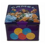 Camel Poker Tin With Chips and Playing Cards