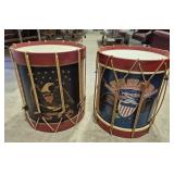 Paint-Decorated Rope-Tension Drums Used As End