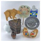 Wooden Bear Bank, Milk Glass, Dionne Quintuplets F
