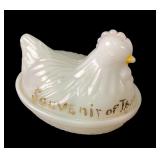 Milk Glass Hen on Nest Covered Dish Oklahoma