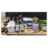 Shoes, Hats, Scanner, Bicycle Lock, Bag Lot