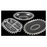 Heisey Lariat Platters, Floral Etched Relish Dish
