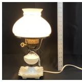 Milk Glass Gone with the Wind Table Lamp