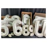 Large Fiberglass or Plastic Sign Numbers, Letters