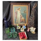 Framed Jesus Helping Peter Print, Glassware, Figur