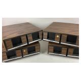 4 Woodgrain VHS Tape Storage Cases