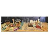 Glass Pitcher, Marmalade Canisters, Ball Jars