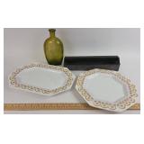 Independence Ironstone Plates, Amber Liberty Bottl