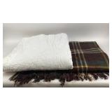 Chase Wool Plaid Throw Blanket Plus Quilt