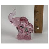 Fenton Lenox Pink Glass Elephant Figurine
