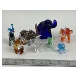 Blown Glass Elephant Figurines