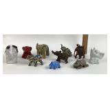 Ceramic and Stone Elephant Figurines