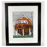 22"x18" Pistons 2004 NBA Champs Framed Signed