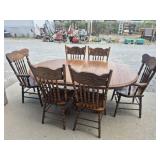 Wood Dining Room Table With Claw-And-Ball Feet, A