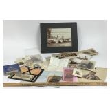 Photographs, Reproduction Currency, Letters, Book,