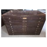 B&B 8 Drawer Metal Watchmaker Cabinet