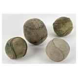 4 Vintage Antique Softballs