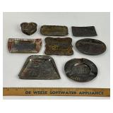 Souvenir Metal Ashtrays, Civil War, Landmarks