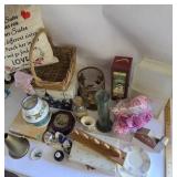Home Decor Items Including Plates, Ceramic Vase, L