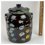 Stoneware Cold Hand Painted Painted Bean Pot