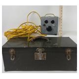 Galvanized Variac, Green Metal Toolbox, Untested