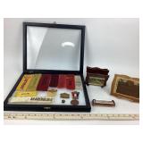 GAR Ribbons, Medals, Ephemera, Hohner Harmonica