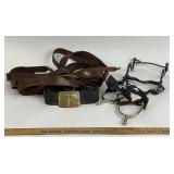 Leather Belts, Horse Bit, Spurs Group