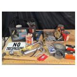 Metal Mesh Basket, Truper Sledgehammer, No Trespas