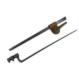 Bayonet with Scabbard and leather and brass US