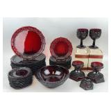 Avon Cape Cod Collection Plates, Goblets, Candleho