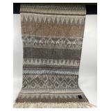 Alpaca Wool Patterned Throw with Fringe