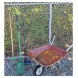 Wheelbarrow, CultivatorTool, Mop & Fruit Tree