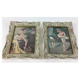 Pair Framed Prints Cydney Ballerina 1953