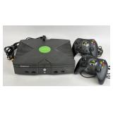 Microsoft XBox with 2 Controllers, power and AV