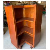 Wooden Corner Bookshelf