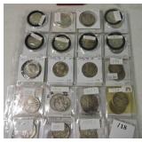 Half dollar and dollar lot: 1 Barber, 7 walking