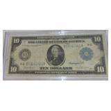 1914 $10 FRN, blue seal