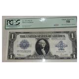 1923 $1 silver certificate PCGS 58