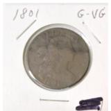 1801 large cent G/VG