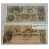 Lot of 2 Confederate notes