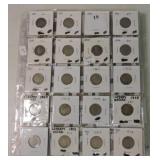 Page of 60 Buffalo nickels 1924-37