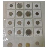 Page of 20 Shield nickels and V nickels
